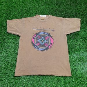 Vintage 90s Native-American Shirt Womens Medium 21x27 Brown